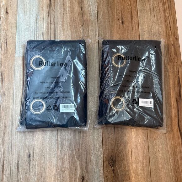 Set of two Elegant Black Grommet blackout Curtains. NWT - Picture 8 of 8